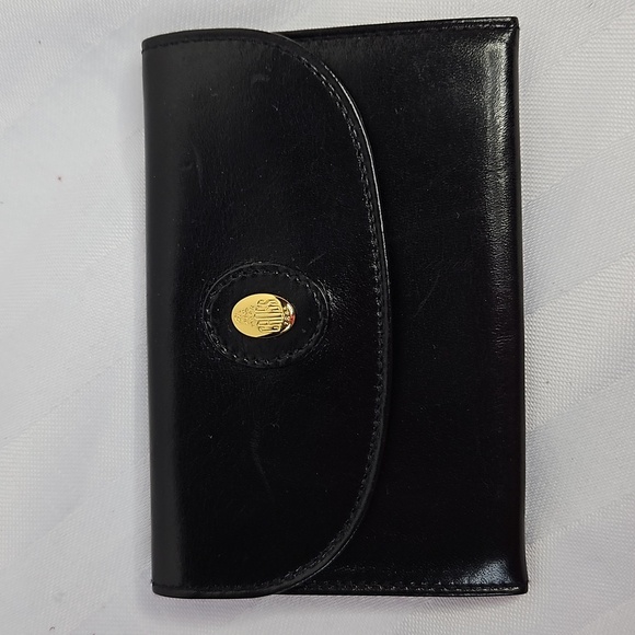 MARK CROSS 1845 BLACK LEATHER CARD CASE -MADE IN ITALY - Picture 1 of 8